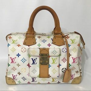 Authentic Louis Vuitton Multicolore Speedy White